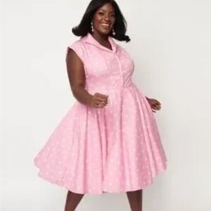 Elegant Pink and white heart Dress